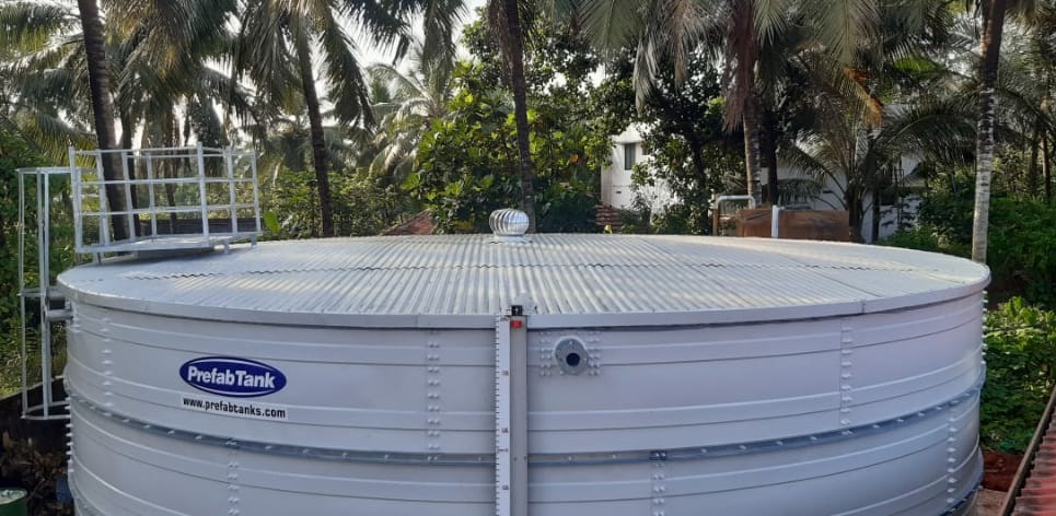 Zinc Aluminium Steel tank installation view 2